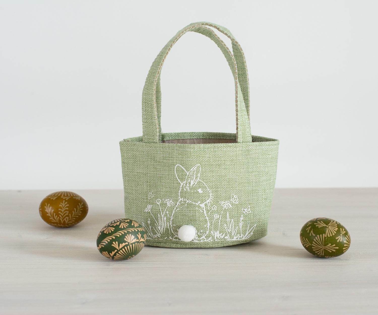 Velykinis krepšelis vaikams žalsvas